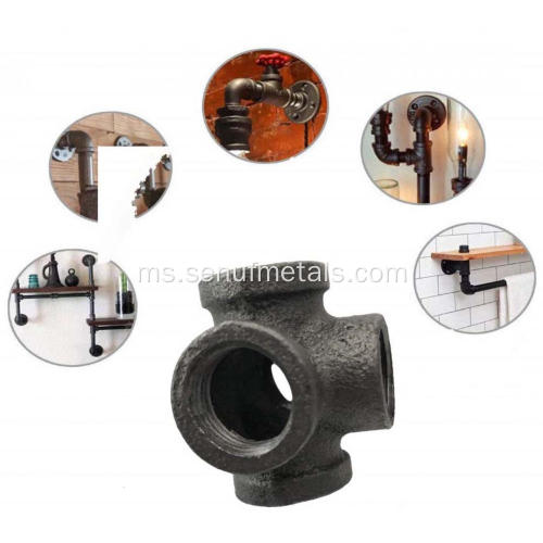 Cat Pipe Fitting 5 Way Female Cross